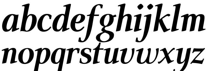 ModerataSerif Bold Italic Font LOWERCASE