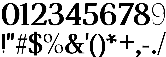 ModerataSerif Bold Font OTHER CHARS