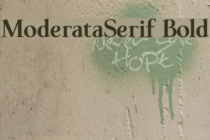 ModerataSerif Bold Font examples