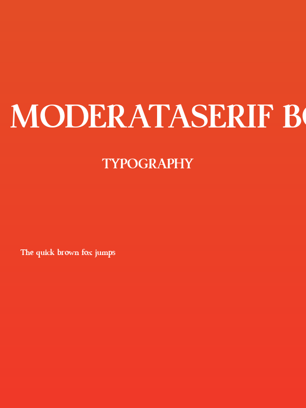 ModerataSerif Bold Poster