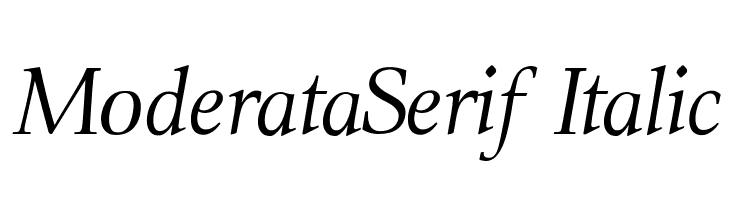 ModerataSerif Italic Font