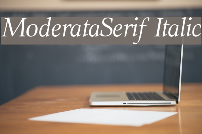 ModerataSerif Italic Font examples