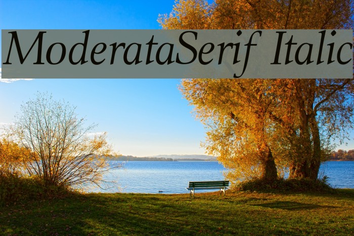 ModerataSerif Italic Font examples