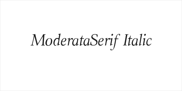 ModerataSerif Italic Logo