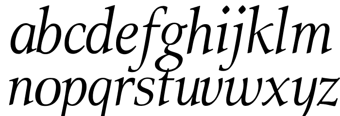 ModerataSerif Italic Font LOWERCASE
