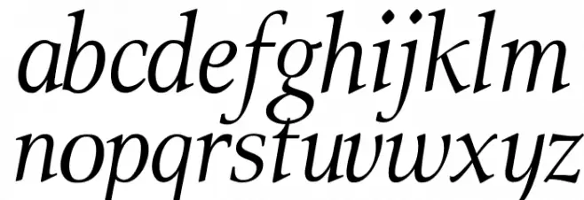 ModerataSerif Italic Font LOWERCASE