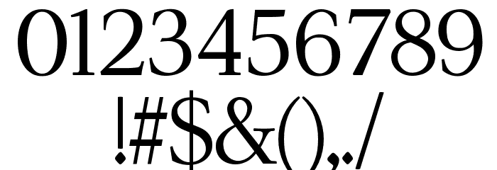 ModerataSerif Medium Font OTHER CHARS