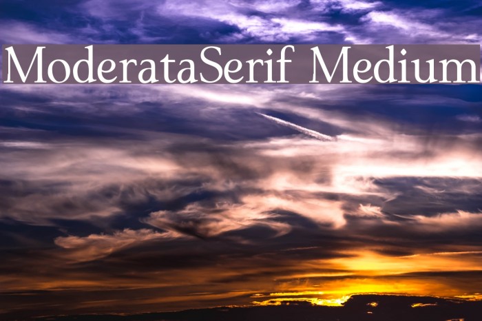 ModerataSerif Medium Font examples