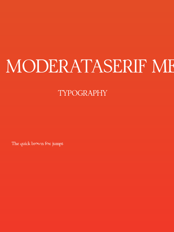ModerataSerif Medium Poster