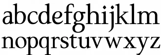 ModerataSerif Medium Schriftart Kleinbuchstaben