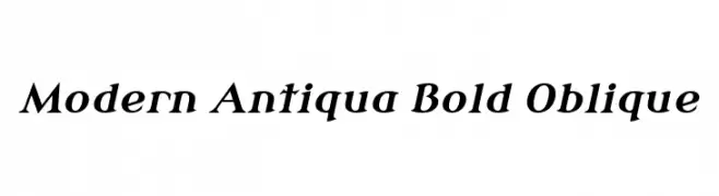 Modern Antiqua Bold Oblique  Frei Schriftart Herunterladen