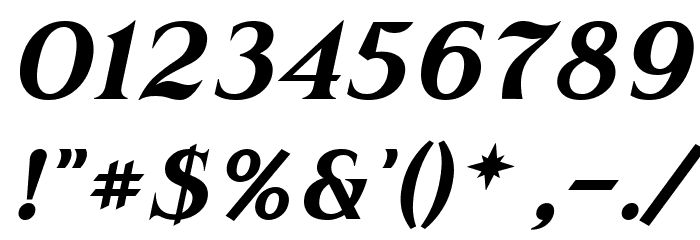 Modern Antiqua Bold Oblique Font OTHER CHARS