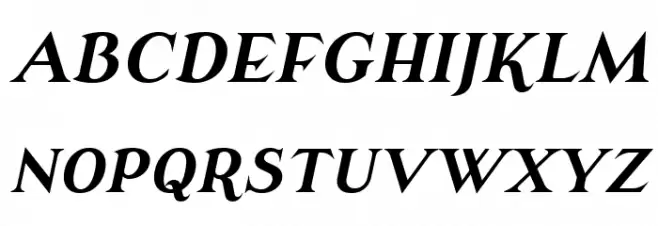 Modern Antiqua Bold Oblique Font UPPERCASE