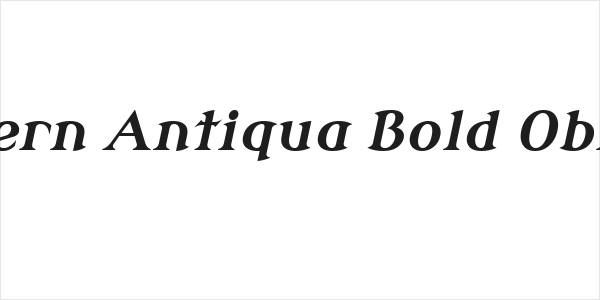 Modern Antiqua Bold Oblique Logo
