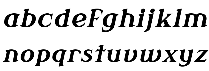 Modern Antiqua Bold Oblique Font LOWERCASE