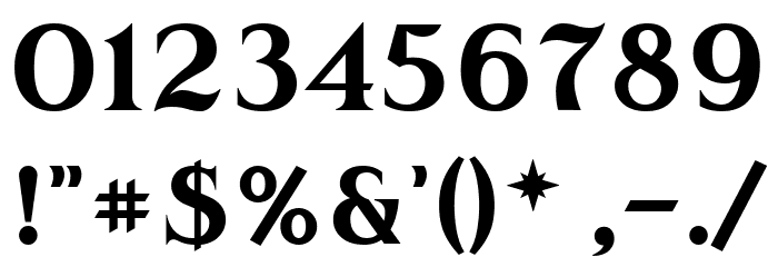 Modern Antiqua Bold Font OTHER CHARS