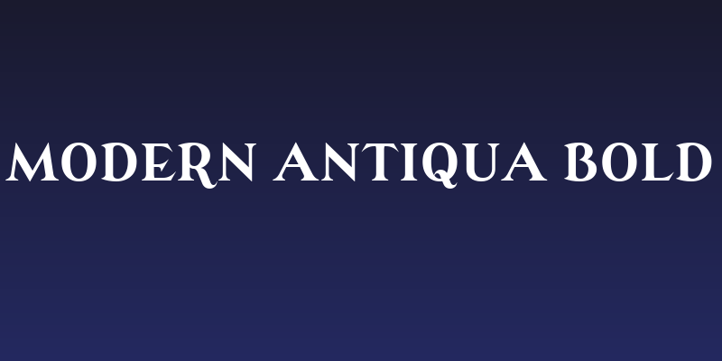 Modern Antiqua Bold Social Header