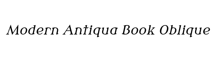 Modern Antiqua Book Oblique  Descarca Fonturi Gratis