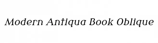 Modern Antiqua Book Oblique  フリーフォントのダウンロード