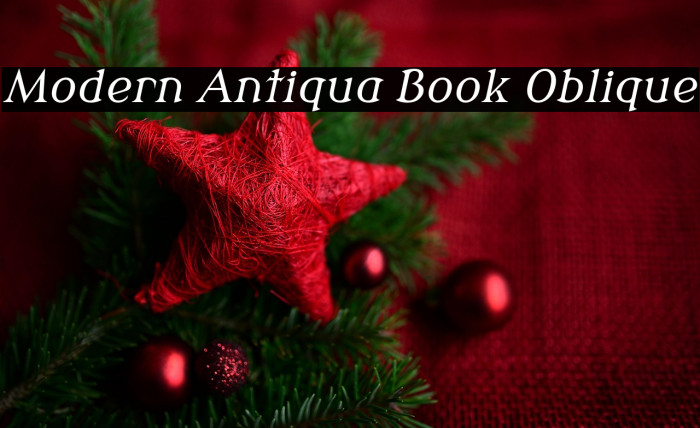 Modern Antiqua Book Oblique Example 1