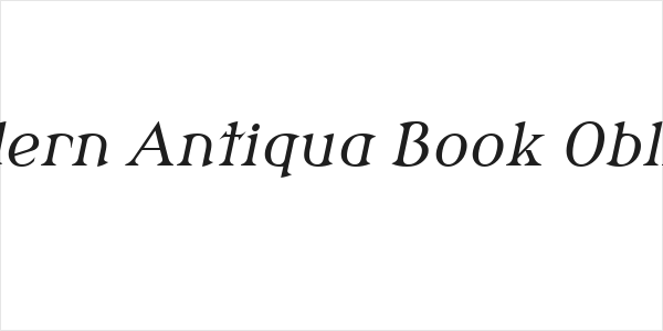 Modern Antiqua Book Oblique Logo