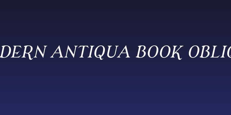 Modern Antiqua Book Oblique Social Header
