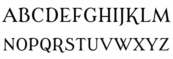 Modern Antiqua Book 字体 大写
