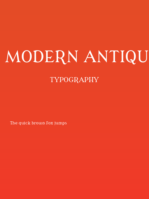 Modern Antiqua Book Poster