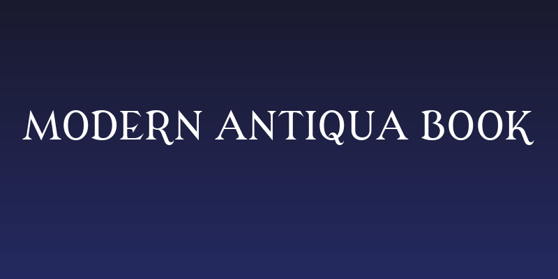 Modern Antiqua Book Social Header