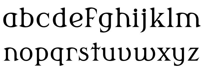 Modern Antiqua Book Font LOWERCASE