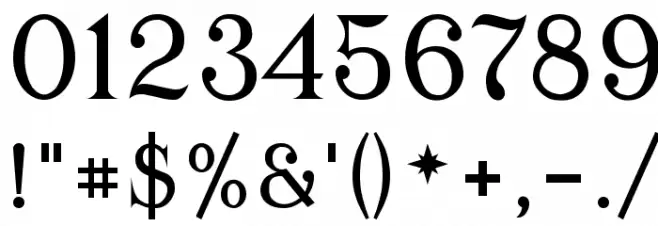 Modern Antiqua Regular Font OTHER CHARS