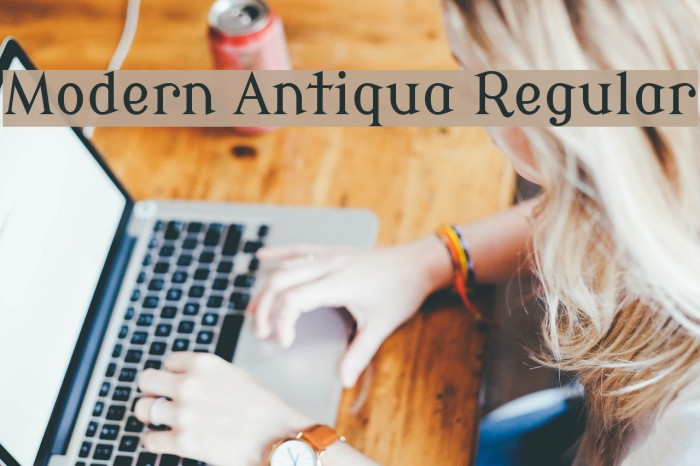 Modern Antiqua Regular Font examples