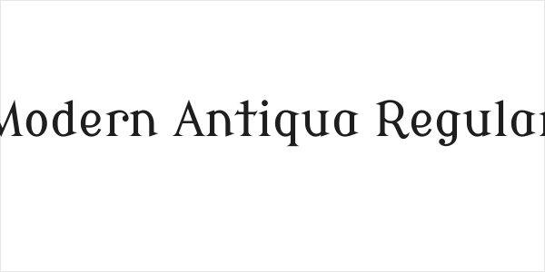 Modern Antiqua Regular Logo