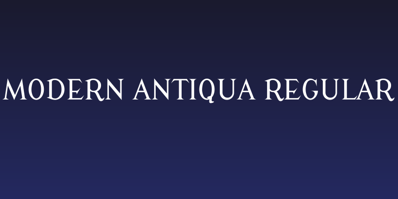 Modern Antiqua Regular Social Header