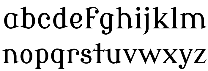 Modern Antiqua Regular Font LOWERCASE