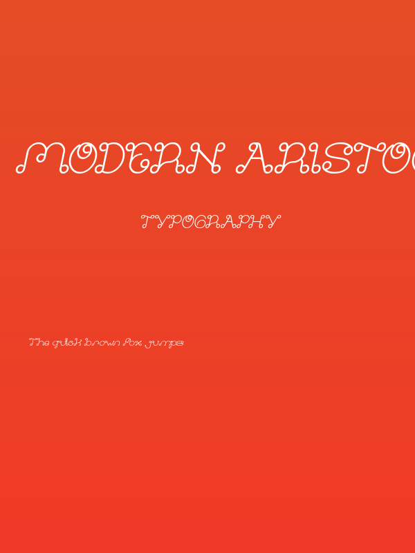 Modern Aristocrat Bold Italic Poster