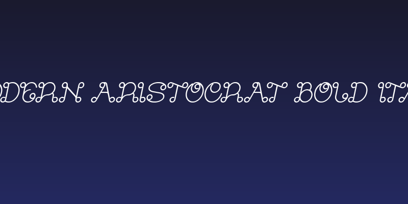 Modern Aristocrat Bold Italic Social Header
