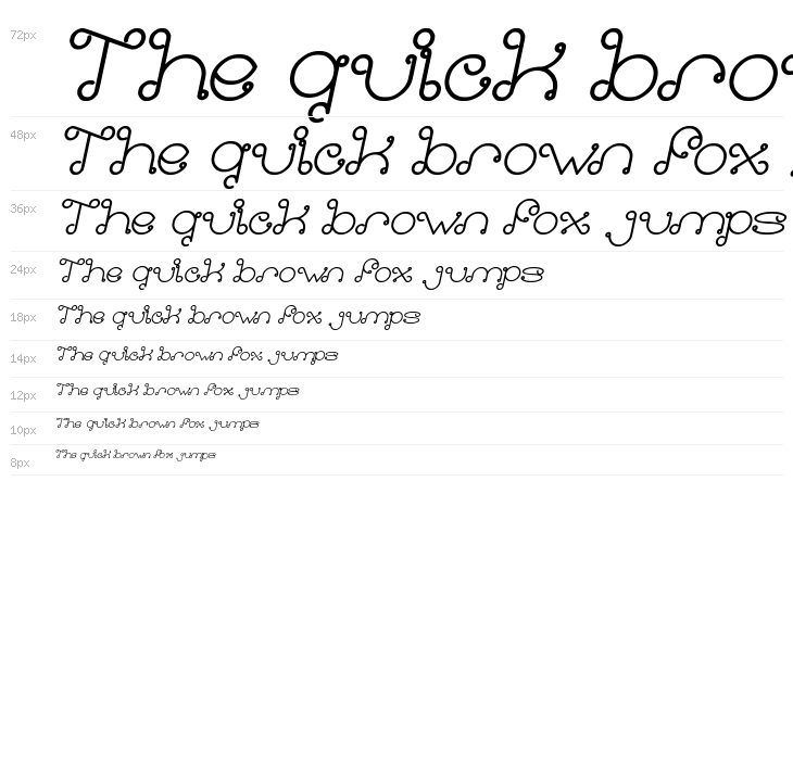 Modern Aristocrat Bold Italic Waterfall