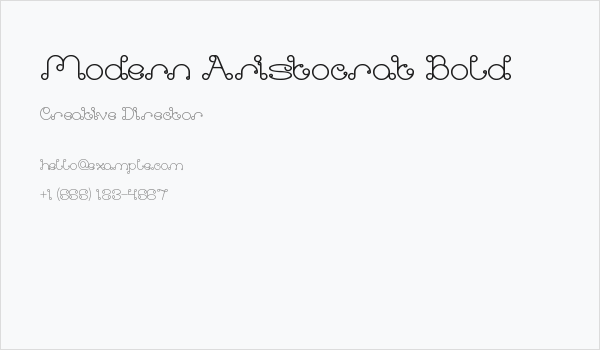 Modern Aristocrat Bold Business Card