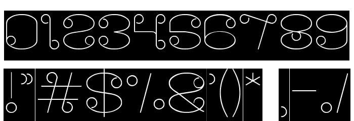 Modern Aristocrat-Inverse Font OTHER CHARS