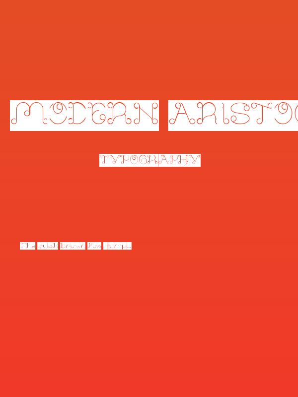 Modern Aristocrat-Inverse Poster