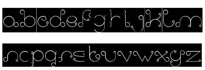 Modern Aristocrat-Inverse Font LOWERCASE