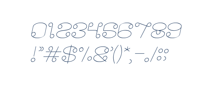 Modern Aristocrat Italic Other Characters