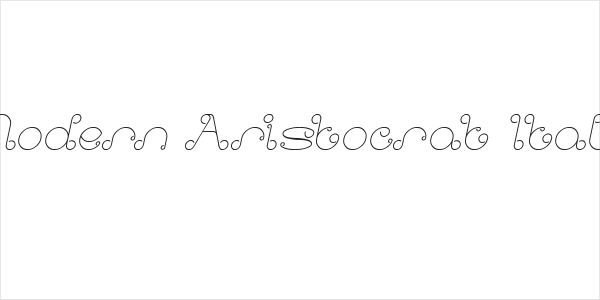 Modern Aristocrat Italic Logo