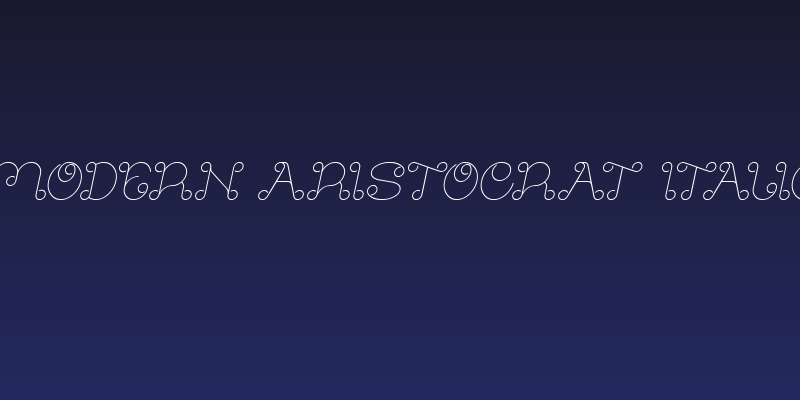 Modern Aristocrat Italic Social Header