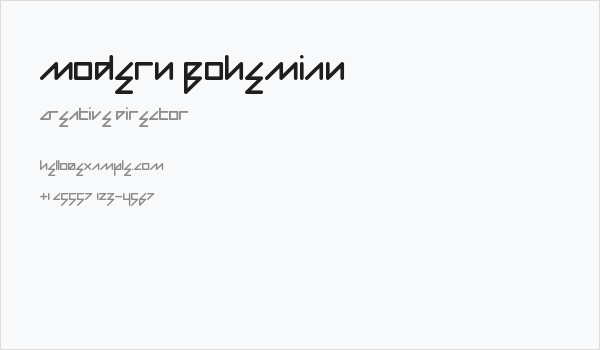 Modern Bohemian Business Card