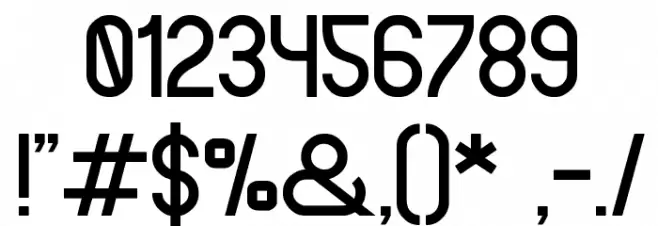 Modern Building Font OTHER CHARS