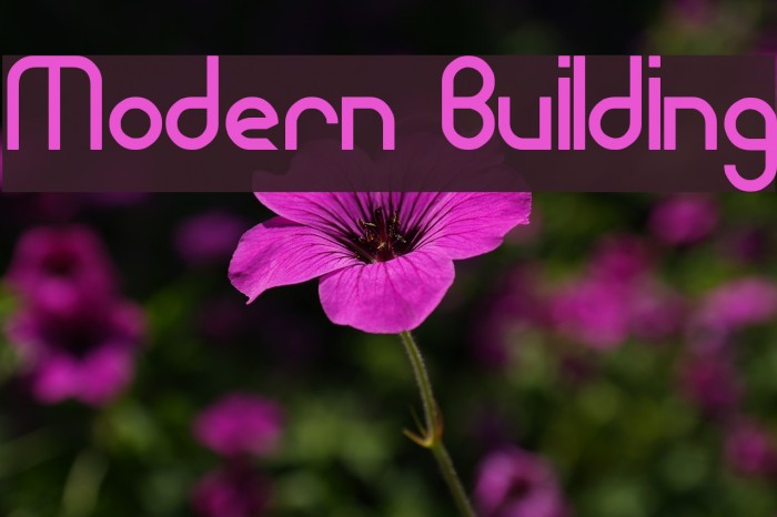 Modern Building Font examples
