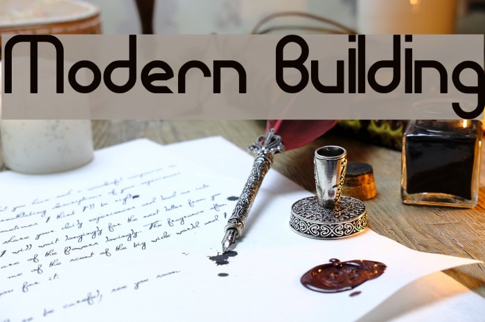 Modern Building Font examples