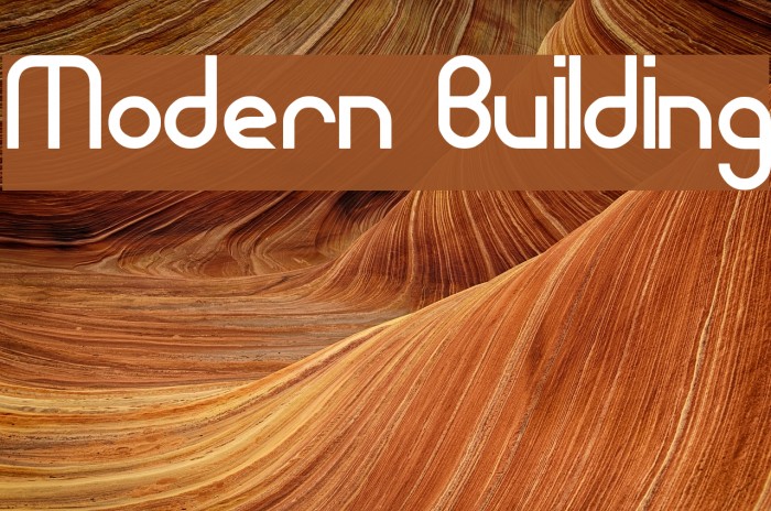 Modern Building Font examples